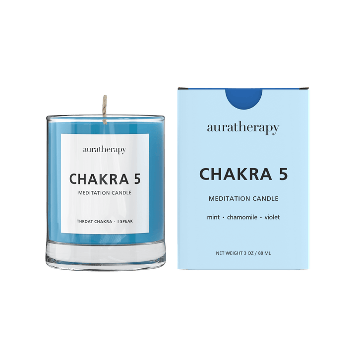 Chakra 5 Meditation Candle