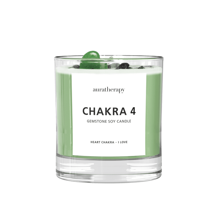 Charka 4 Gemstone candle