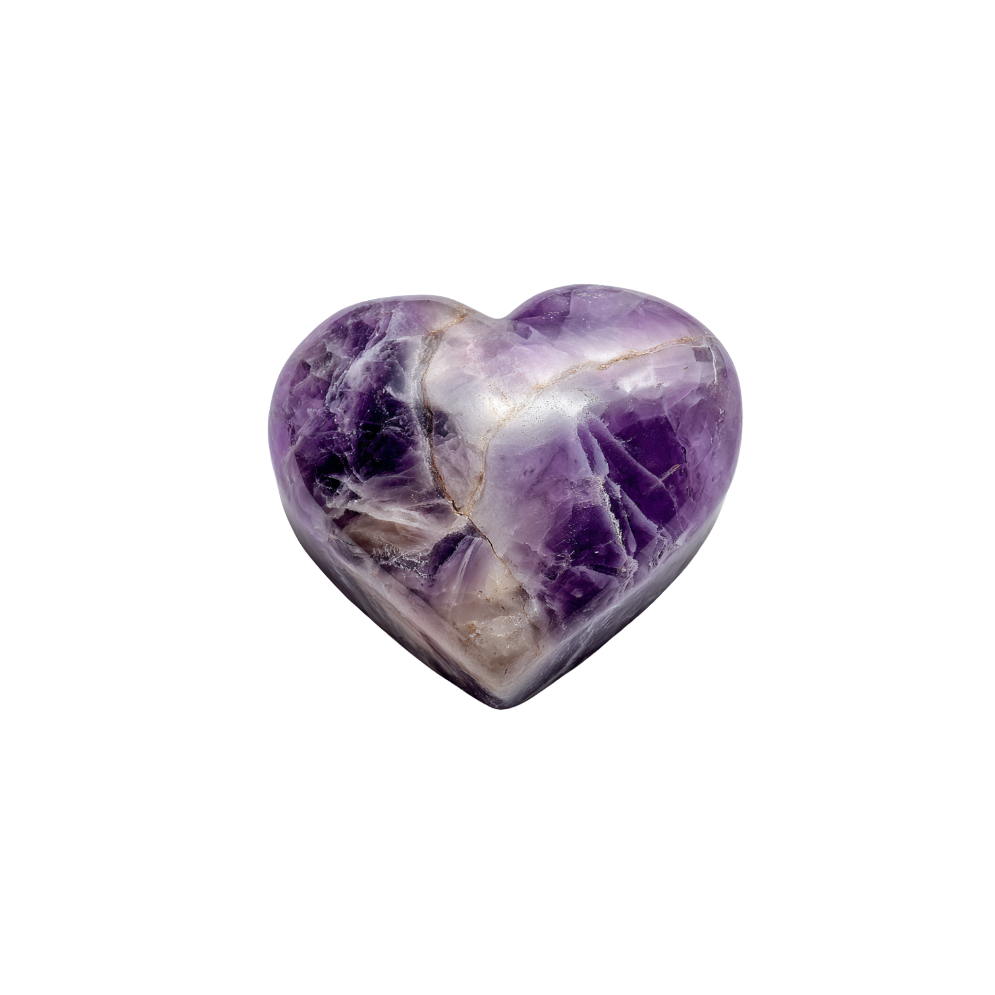 Amethyst Heart Crystal — Third Eye Chakra (3")