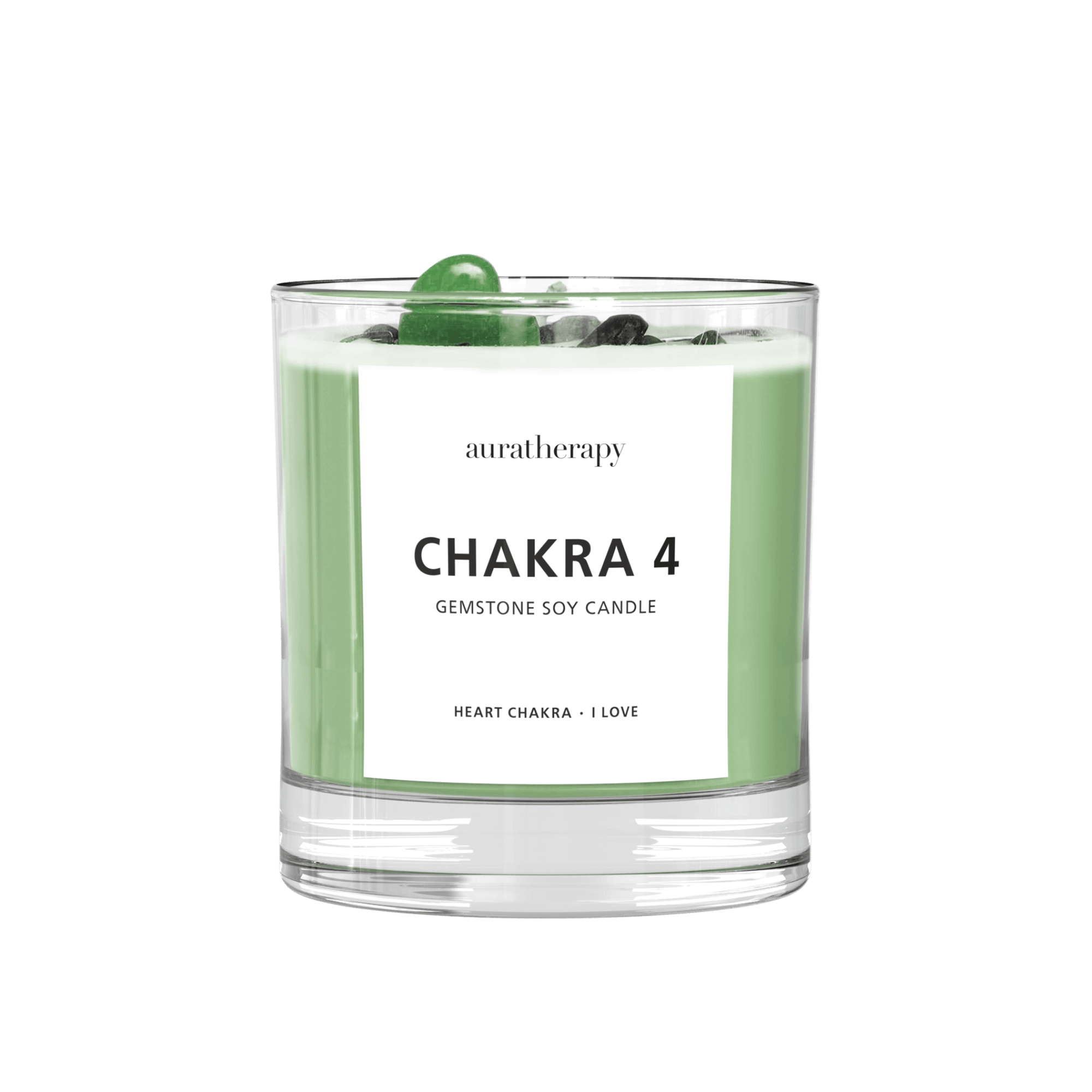 Charka 4 Gemstone candle
