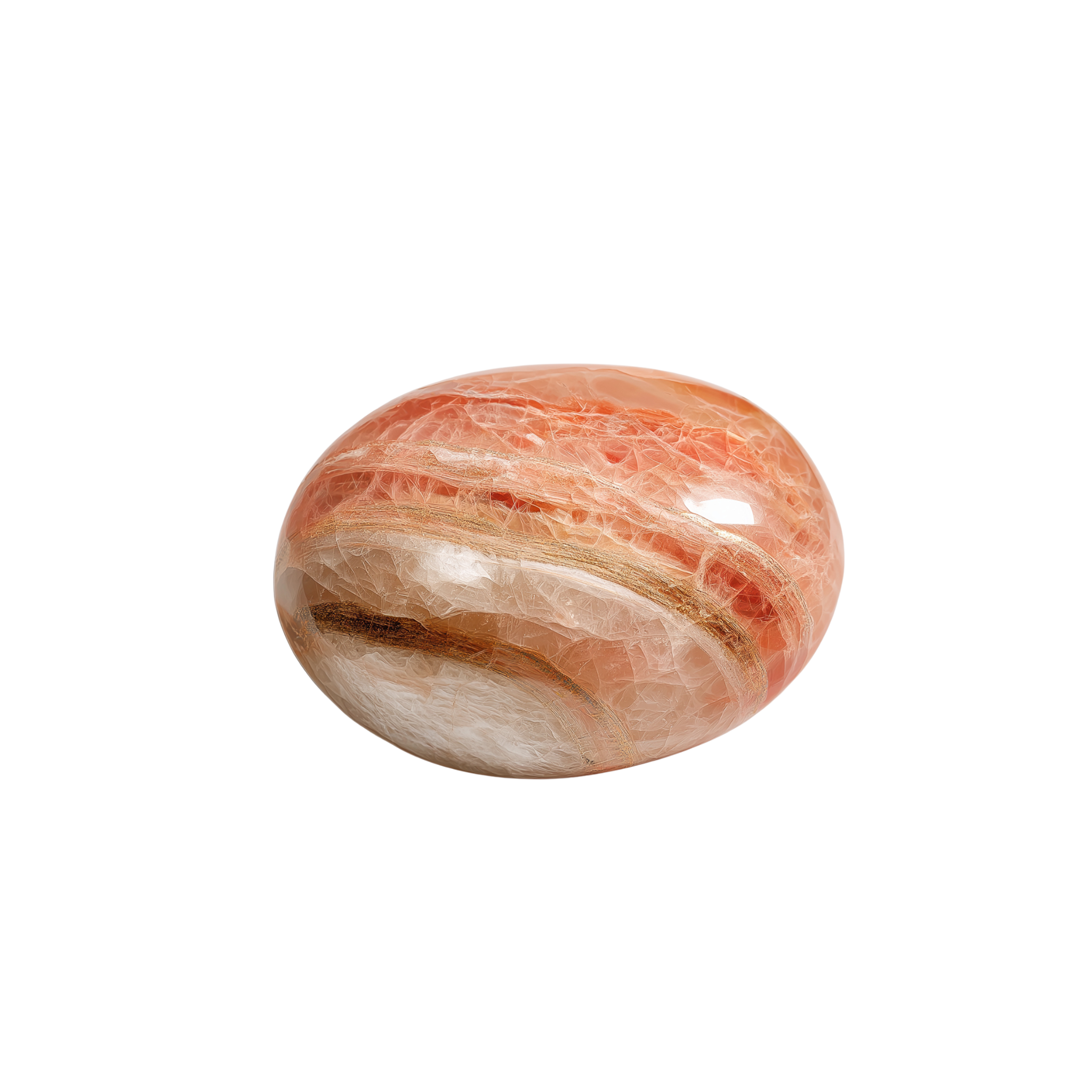 Peach Moonstone Palm Stone — Sacral Chakra